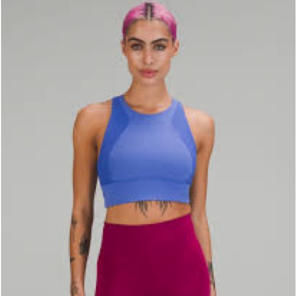 Lululemon Athletic Everlux High Neck Train Bra Wild Indigo NWT Women’s Size 8 - Picture 3 of 3